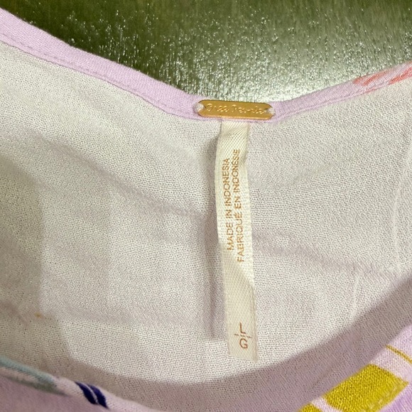 Free People Lilac Floral Cold Shoulder  Dress Size L - Picture 5 of 9